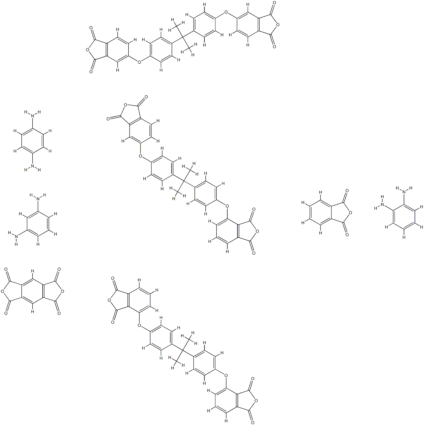 均苯四甲酸二酐接枝聚醚酰亚胺 结构式