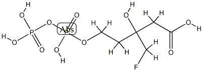 6-fluoromevalonate-5-pyrophosphate Structure