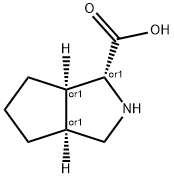 Cyclopenta[c]pyrrole-1-carboxylic acid, octahydro-, (1-alpha-,3a-alpha-,6a-alpha-)- (9CI) Struktur