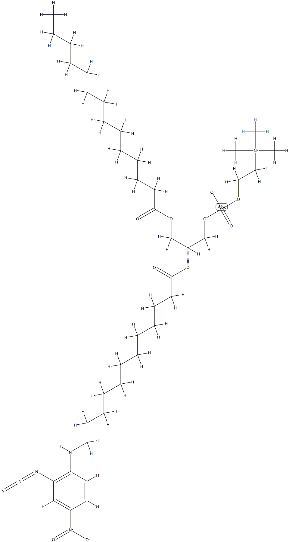 1-myristoyl-2-(2-azido-4-nitrobenzoyl)phosphatidylcholine Structure