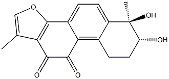 (6R)-6,7,8,9-Tetrahydro-6β,7α-dihydroxy-1,6-dimethylphenanthro[1,2-b]furan-10,11-dione Structure