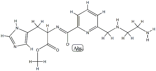 copper(II)-methyl 2-(2-aminoethyl)aminoethylpyridine-6-carboxylhistidinate Structure