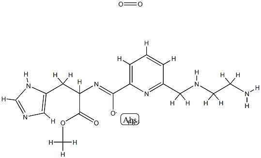 2-(2-氨基乙基)氨基甲基吡啶-6-羧基组氨酸甲酯-铁(II) 结构式