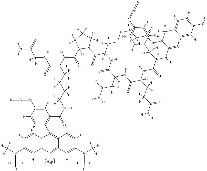 vasopressin, 1-desamino-(8-rhodamine-Lys)- 结构式