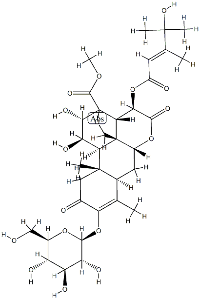 鸦胆子苷L, 99132-97-5, 结构式
