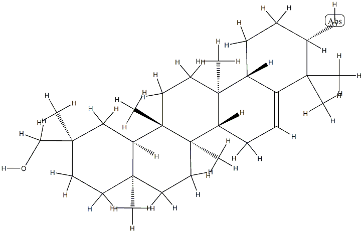(+)-D:B-Friedoolean-5-ene-3β,29-diol 结构式
