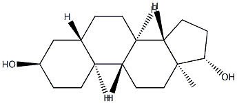 19-ノル-5α-アンドロスタン-3α,17β-ジオール 化学構造式