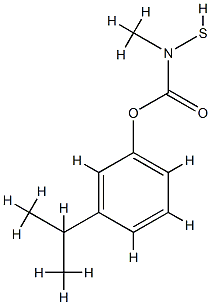 (3-propan-2-ylphenyl) N-methyl-N-sulfanyl-carbamate 结构式