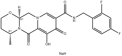 度鲁特韦钠盐, 1051375-19-9, 结构式