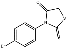3-(4-BROMOPHENYL)-2-SULFANYLIDENE-THIAZOLIDIN-4-ONE, 10574-70-6, 结构式