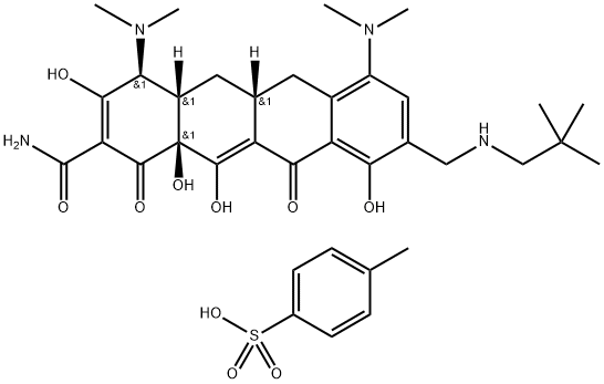 オマダサイクリントシル酸塩 化学構造式