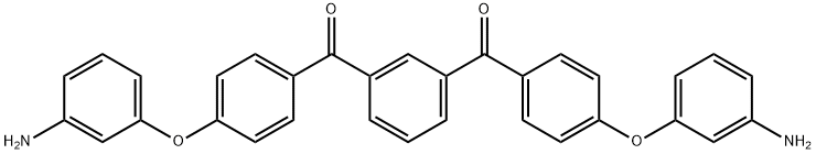 1,3-ビス[4-(3-アミノフェノキシ)ベンゾイル]ベンゼン 化学構造式