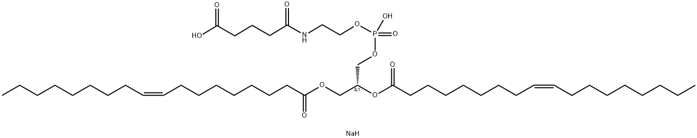 1,2-dioleoyl-sn-glycero-3-phosphoethanolaMine-N-(glutaryl) (sodiuM salt) Structure