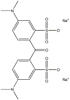 2,2'-カルボニルビス[5-(ジメチルアミノ)ベンゼンスルホン酸ナトリウム] 化学構造式