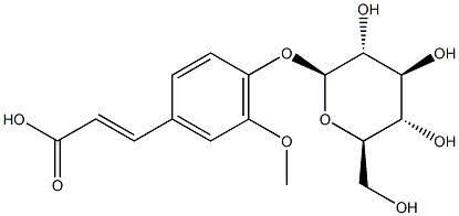 4-hydroxy-3-methoxycinnamic acid 4-O-β-D-glucopyranoside, 117405-51-3, 结构式