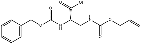 N-[苄氧羰基]-3-[[(2-丙烯-1-基氧基)羰基]氨基]-L-丙氨酸 结构式
