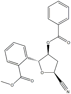 ((2R,3S,5S)-3-(Benzoyloxy)-5-cyanotetrahydrofuran-2-yl)methyl benzoate Struktur