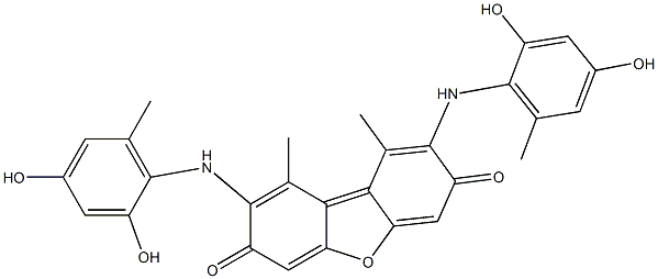 苔红素, 1400-62-0, 结构式