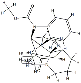 (3aR,10bR)-2,3,4,5,11,12-Hexahydro-5α-hydroxy-14-oxo-6H,13aαH-3aα,5aα-ethano-4β,11β-methano-1H-indolizino[8,1-cd]carbazole-6-carboxylic acid methyl ester Structure