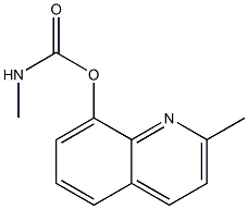 N-メチルカルバミド酸2-メチルキノリン-8-イル 化学構造式