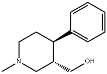 3S,4R-4-苯基-3-羟甲基-1-甲基哌啶, 176022-03-0, 结构式