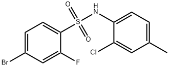 4-溴-N-(2-氯-4-甲基苯基)-2-氟苯磺酰胺 结构式