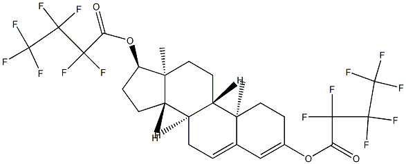 Androsta-3,5-diene-3,17α-diol bis(heptafluorobutyrate) 结构式