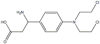 β-Amino-4-[bis(2-chloroethyl)amino]benzenepropanoic acid Structure