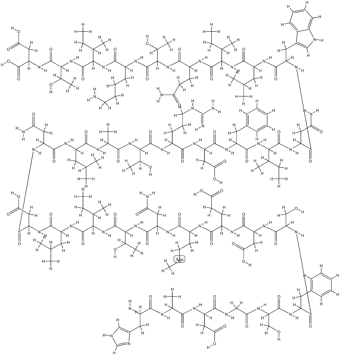 GLP-2 (rat), 195262-56-7, 结构式