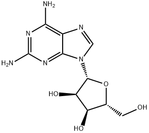2-氨基腺嘌呤核苷 结构式