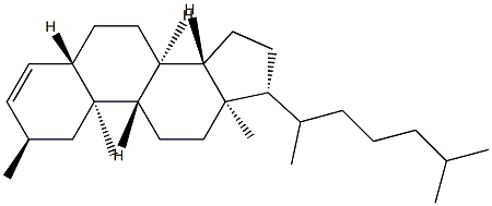2α-メチル-5α-コレスタ-3-エン 化学構造式