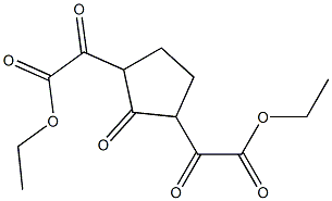 α,α',2-Trioxo-1,3-cyclopentanediacetic acid diethyl ester Struktur