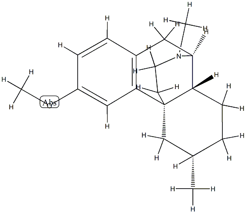 (-)-3-Methoxy-6α,17-dimethylmorphinan 结构式