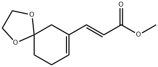 (E)-甲基 3-(1,4-二氧杂螺[4.5]癸碳-7-烯-7-基)丙烯酰基酯 结构式