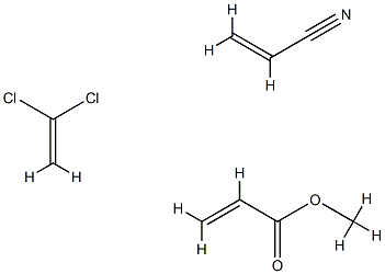 2-Propenoic acid, methyl ester, polymer with 1,1-dichloroethene and 2-propenenitrile Structure
