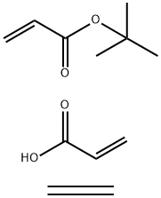 2-Propenoic acid, polymer with 1,1-dimethylethyl 2-propenoate and ethene Struktur