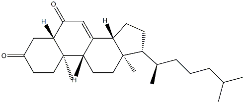 5α-コレスタ-7-エン-3,6-ジオン 化学構造式