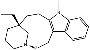 [3S,7R,(-)]-7-エチル-1,4,5,6,7,8,9,10-オクタヒドロ-10-メチル-2H-3,7-メタノアザシクロウンデシノ[5,4-b]インドール 化学構造式