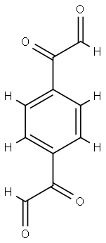 2,2′-(1,4-フェニレン)ジグリオキサール 化学構造式
