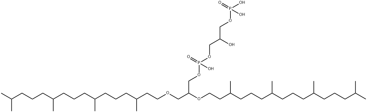 2,3-diphytanyl-sn-glycerol-1-phospho-3'-sn-glycerol 1'-phosphate Structure