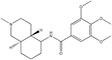 rel-N-[(4aα*,5α*,8aβ*)-(デカヒドロ-2-メチルイソキノリン)-5-イル]-3,4,5-トリメトキシベンズアミド 化学構造式