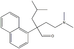 α-[2-(ジメチルアミノ)エチル]-α-イソブチル-1-ナフタレンアセトアルデヒド 化学構造式