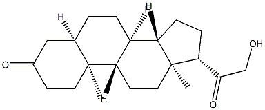 17β-(ヒドロキシアセチル)-5β-アンドロスタン-3-オン 化学構造式