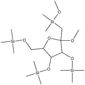 Methyl 1-O,3-O,4-O,6-O-tetrakis(trimethylsilyl)-α-D-fructofuranoside 结构式