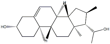 16α-Methylpregn-5-ene-3β,20-diol Structure