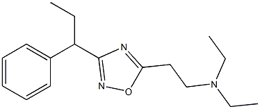 (-)-5-[2-(Diethylamino)ethyl]-3-(α-ethylbenzyl)-1,2,4-oxadiazole 结构式