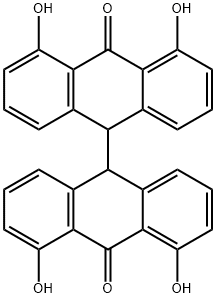 1,8,1',8'-tetrahydroxybisanthrone Structure