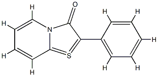 2-フェニルチアゾロ[3,2-a]ピリジニウム-3-オラート 化学構造式