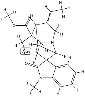 Voachalotine oxindole, 17-deoxy-6beta,17-epoxy- 结构式