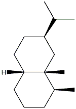 (1S,4aβ)-デカヒドロ-1β,8aβ-ジメチル-7β-(1-メチルエチル)ナフタレン 化学構造式